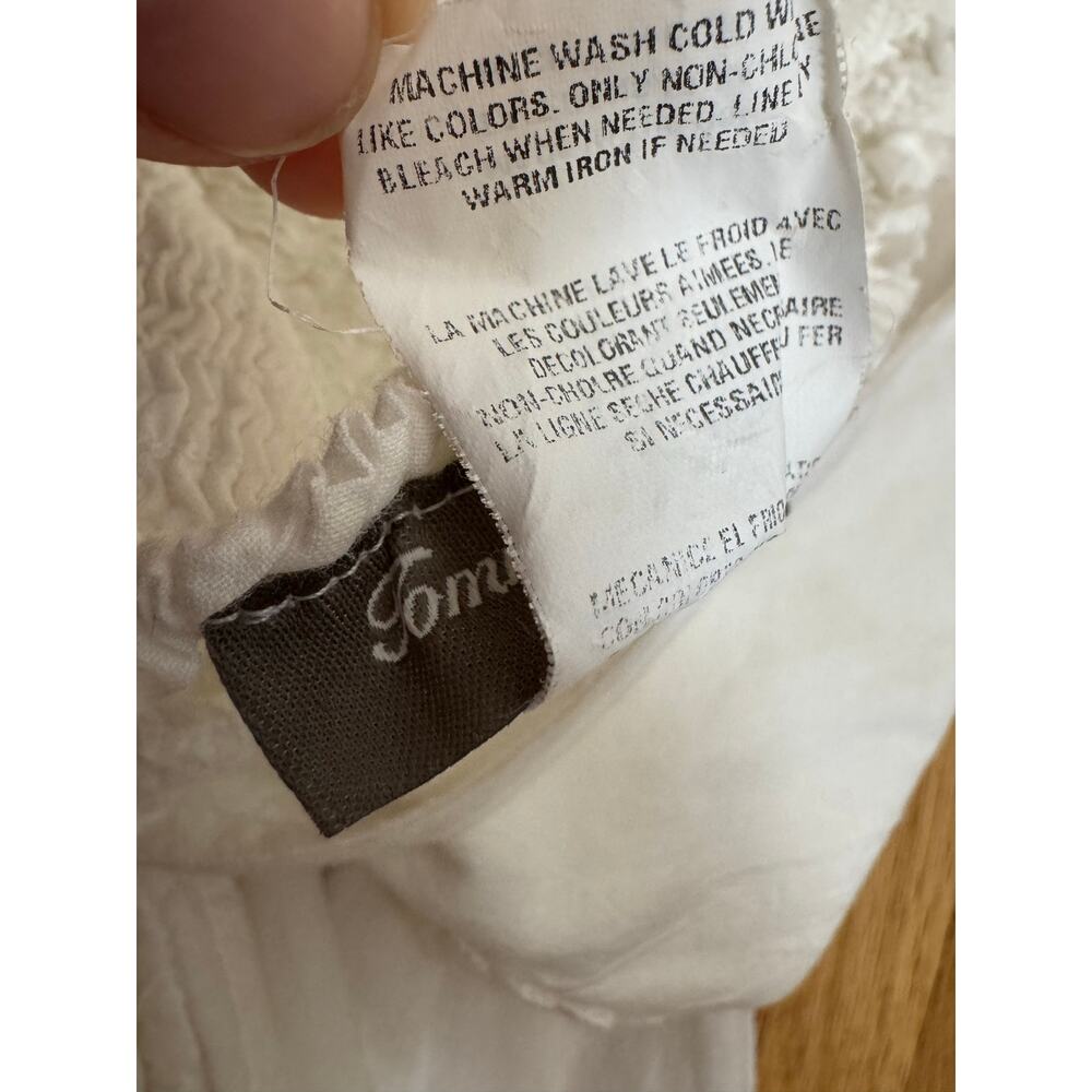 Tommy Bahama White Halter Crochet Trim Cotton Maxi Dress USA Medium - Picture 8 of 10